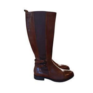 Bronx Chestnut Leather Riding‎ Boots Size 38
